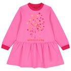 Girls Pink Embroidered Floral Dress, 1, hi-res