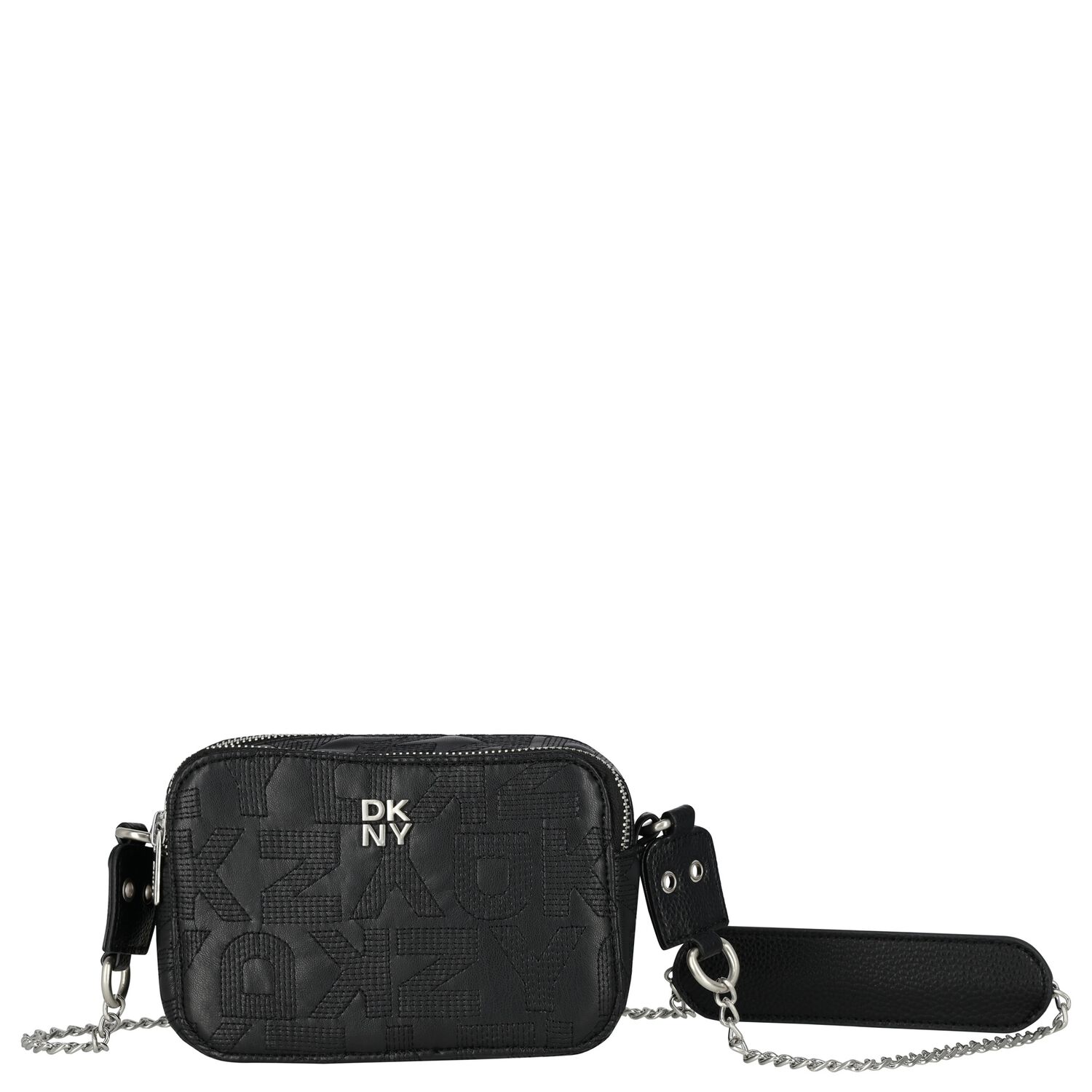 Girls Black Logo Handbag, 1, hi-res