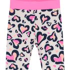 Girls Pink Leopard Hearts Leggings, 1, hi-res
