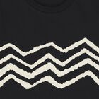 Girls Black Zig Zag Logo T-Shirt, 1, hi-res