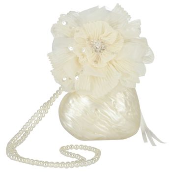 Girls Pearlescent Heart Shaped Handbag