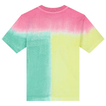 Girls Pink, Yellow & Green Logo T-Shirt