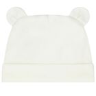 Ivory Teddy Bear Logo Hat & Bib Baby Gift Set, 1, hi-res