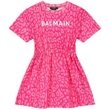 Girls Pink Logo Dress