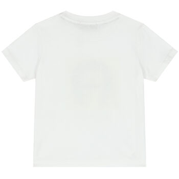 Younger Boys White Logo T-Shirt