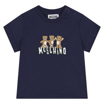 Younger Navy Blue Teddy Bear Logo T-Shirt