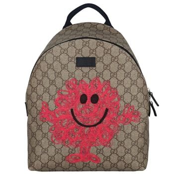 حقيبة ظهر بنية اللون للبنات من ماركة GG Supreme