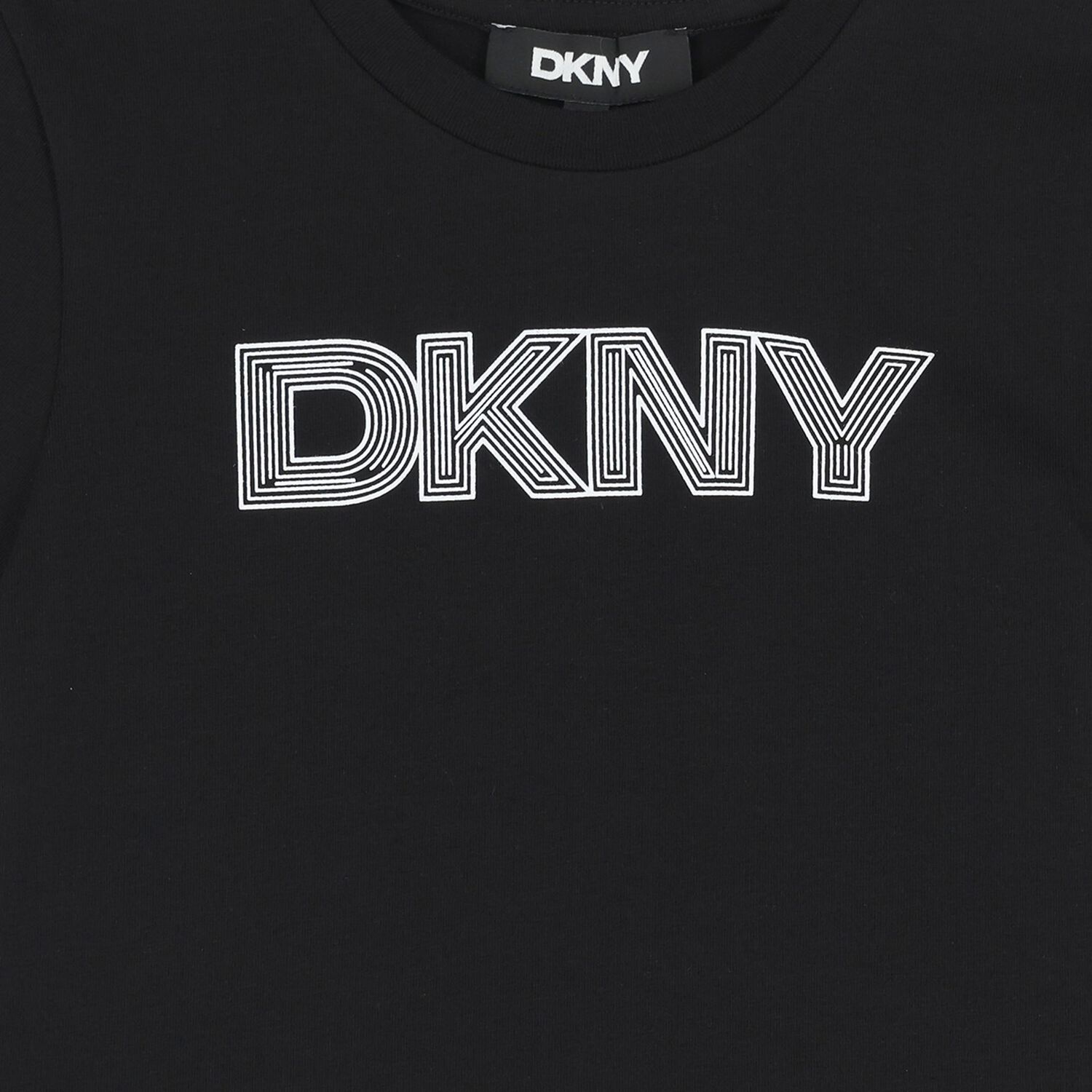 Girls Black Logo T-Shirt, 1, hi-res