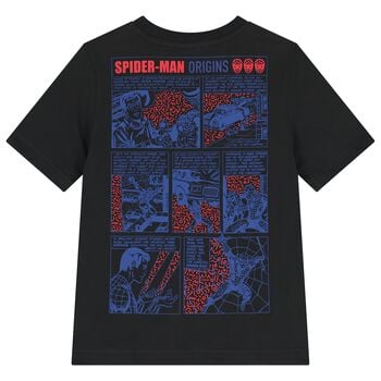 Boys Black Marvel T-Shirt