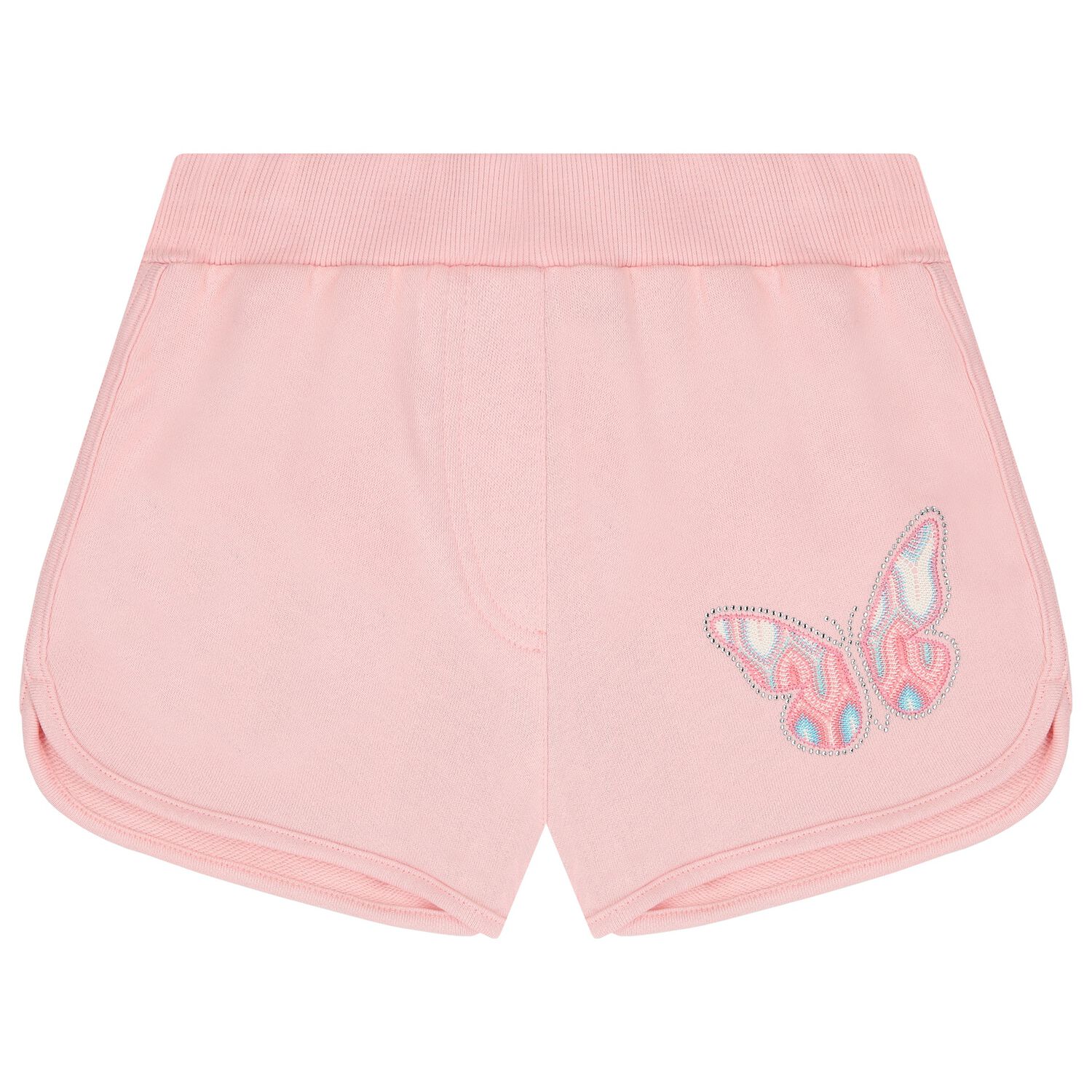 Girls Pink Butterfly Shorts, 1, hi-res image number null