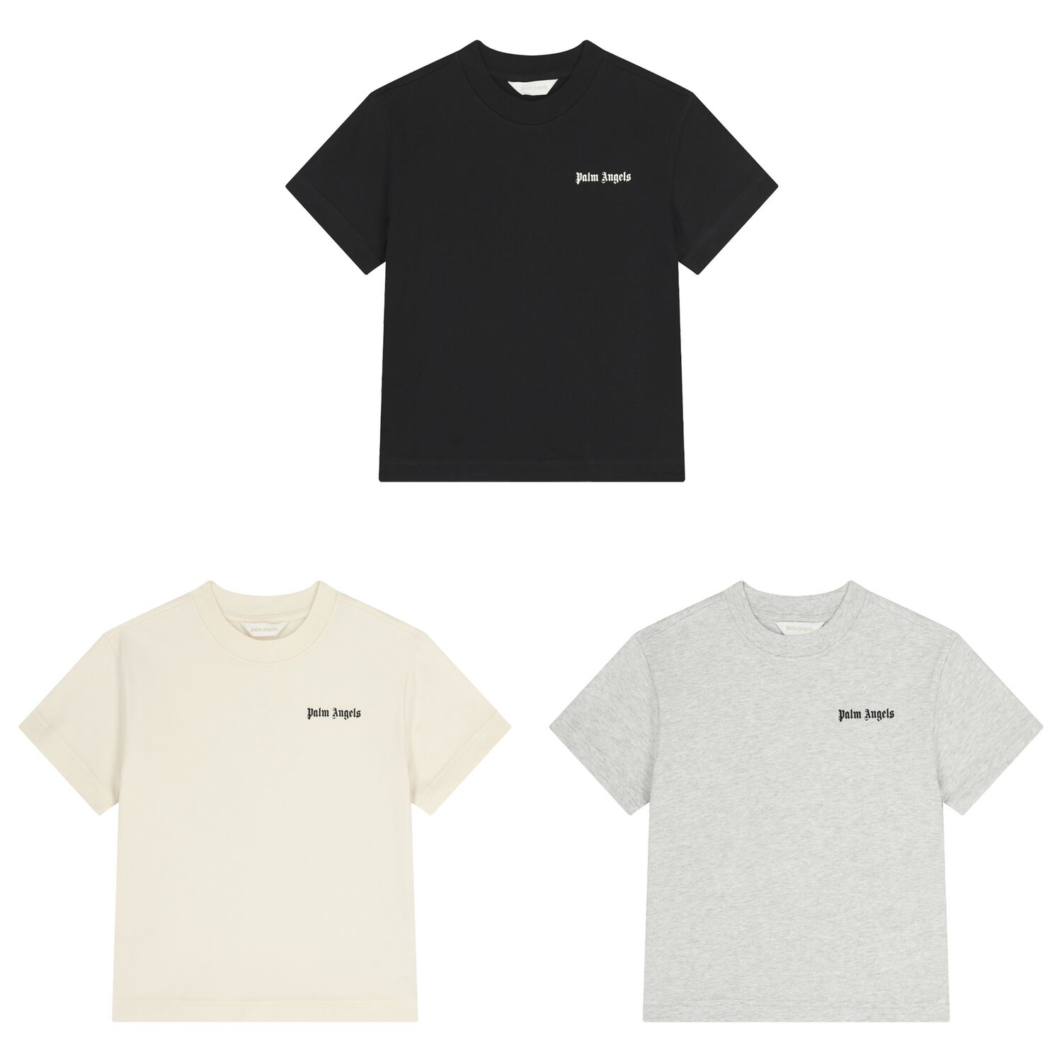 Boys Ivory, Grey & Black Logo T-Shirts ( 3-Pack ), 1, hi-res