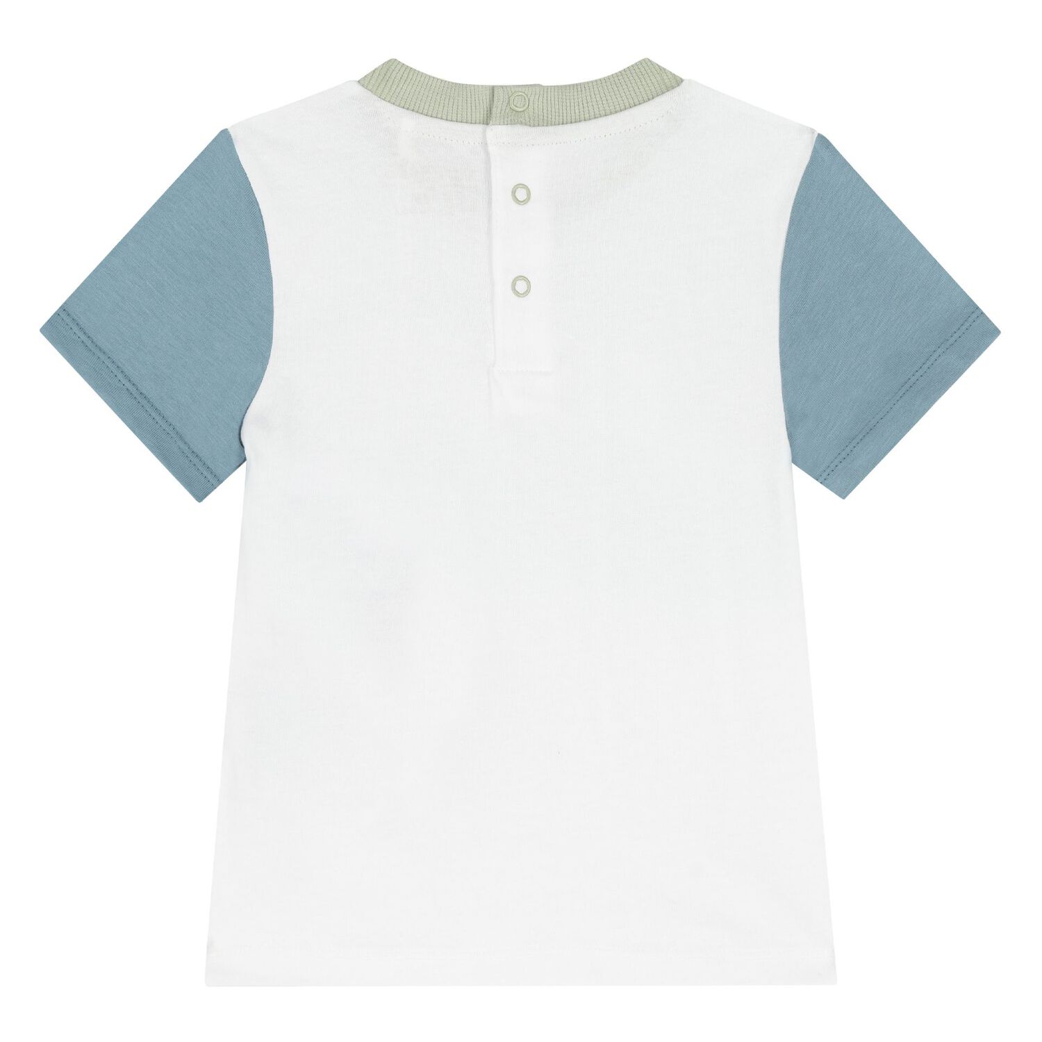 Younger Boys White & Green Logo Shorts Set, 1, hi-res