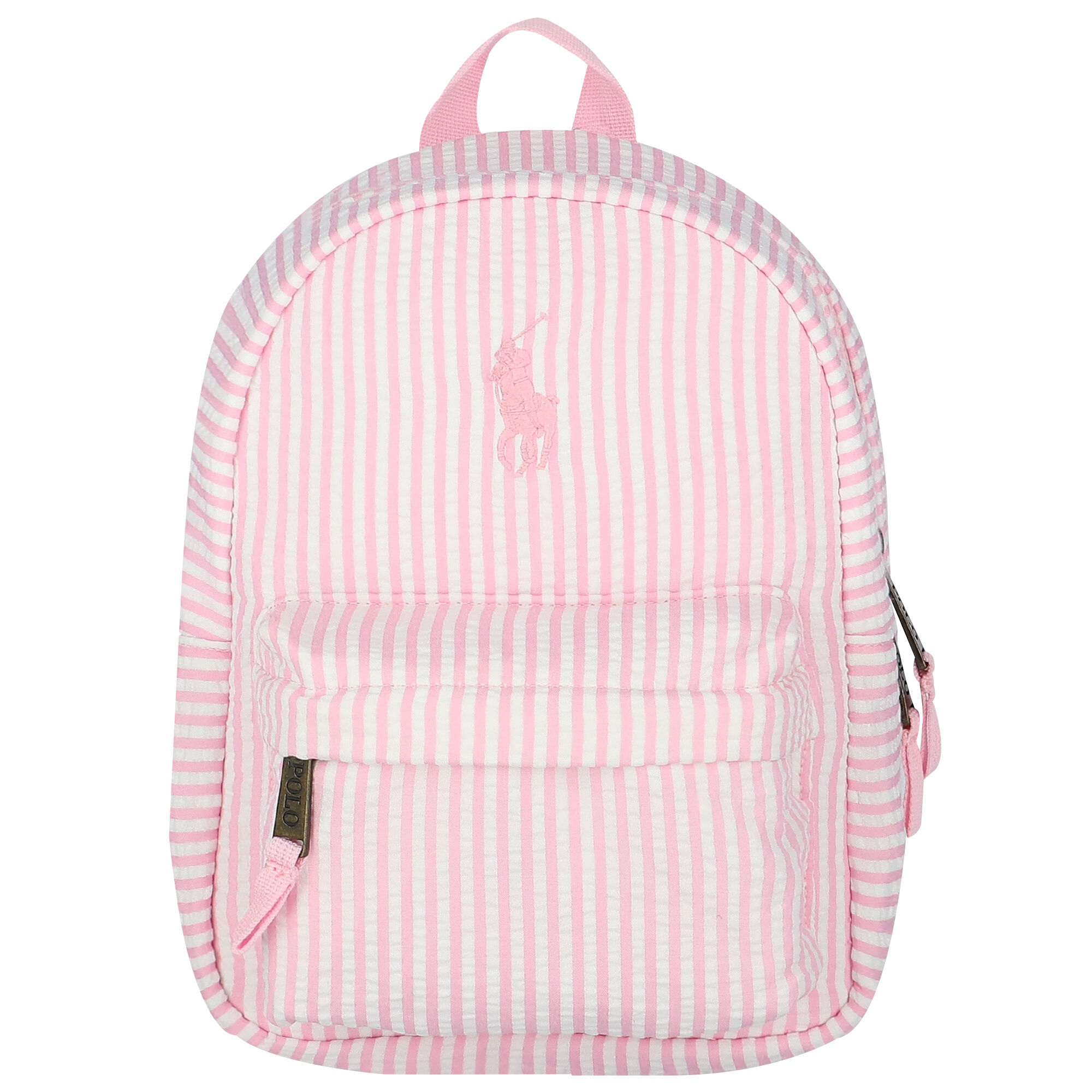 Pink best sale logo backpack