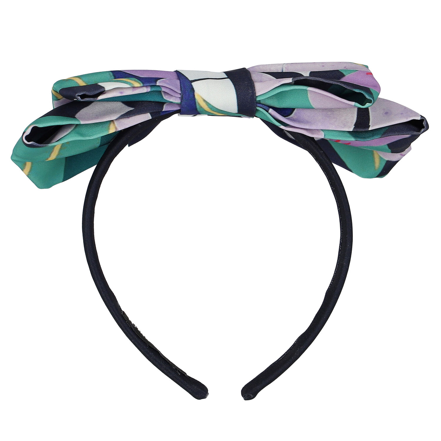 طوق رأس بفيونكة بطبعة الزهور, 3, hi-res