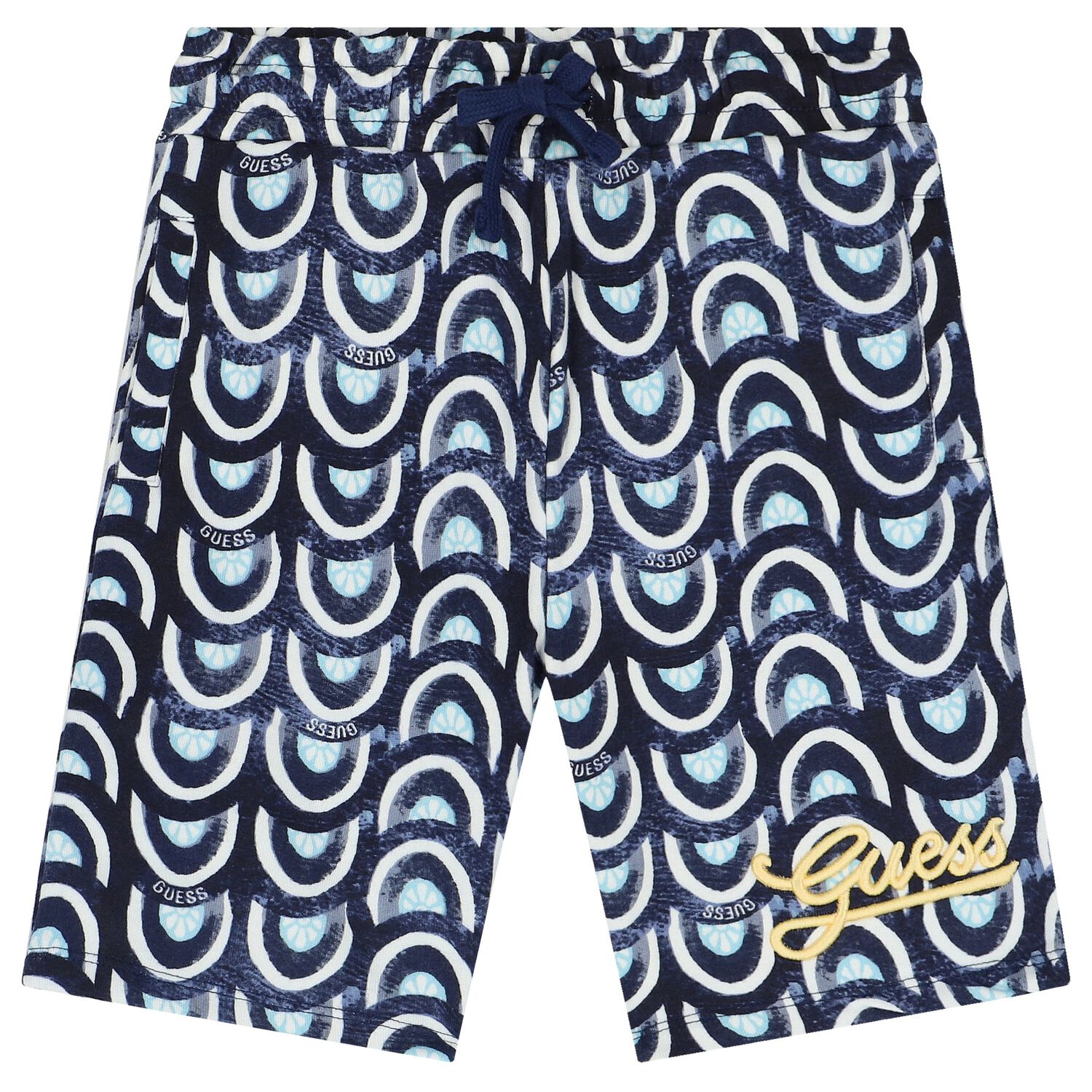 Boys Blue & White Logo Shorts, 2, hi-res image number null