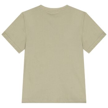 Boys Beige Logo T-Shirt