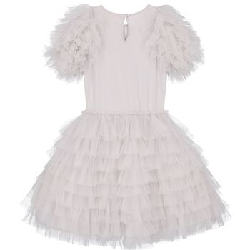 Girls Grey Layered Tulle Dress