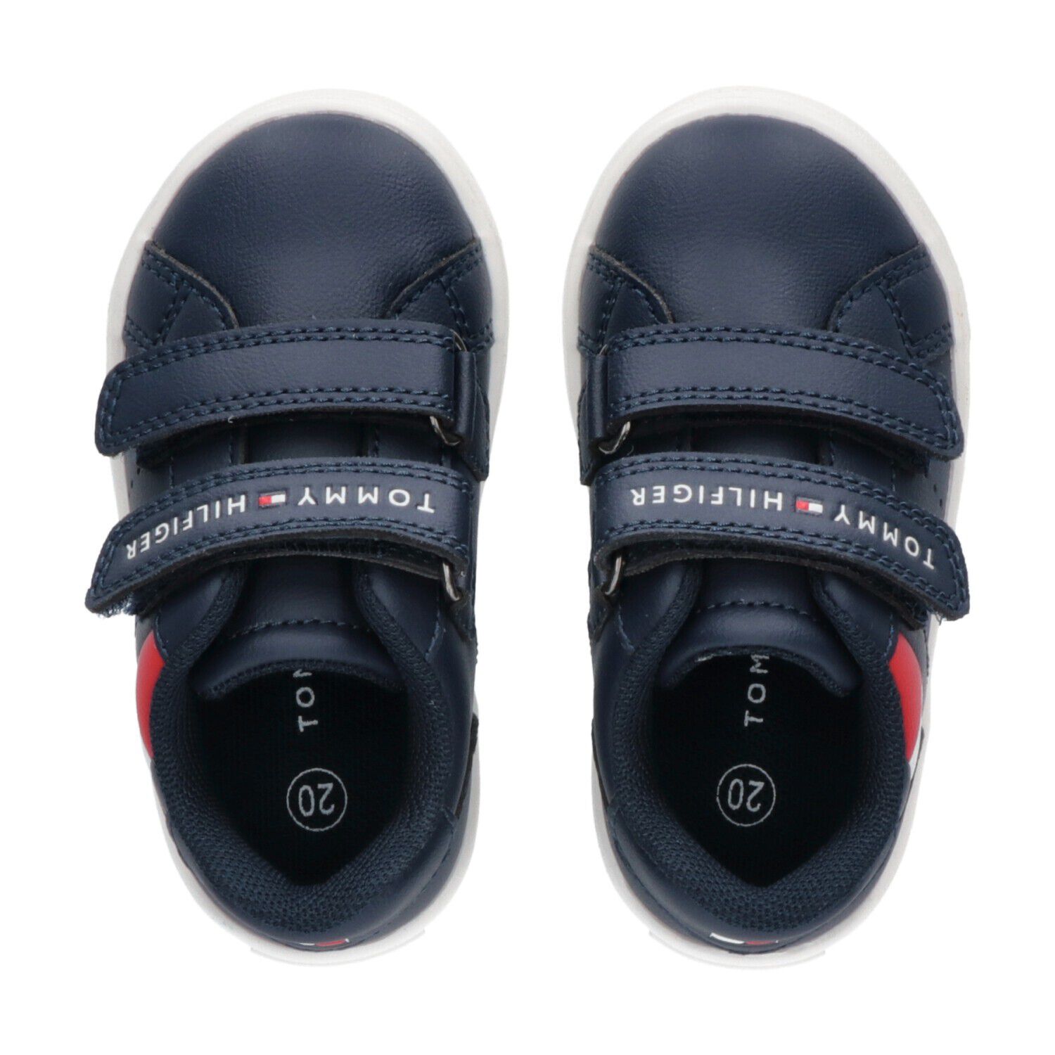 Boys Navy Blue Logo Trainers, 2, hi-res