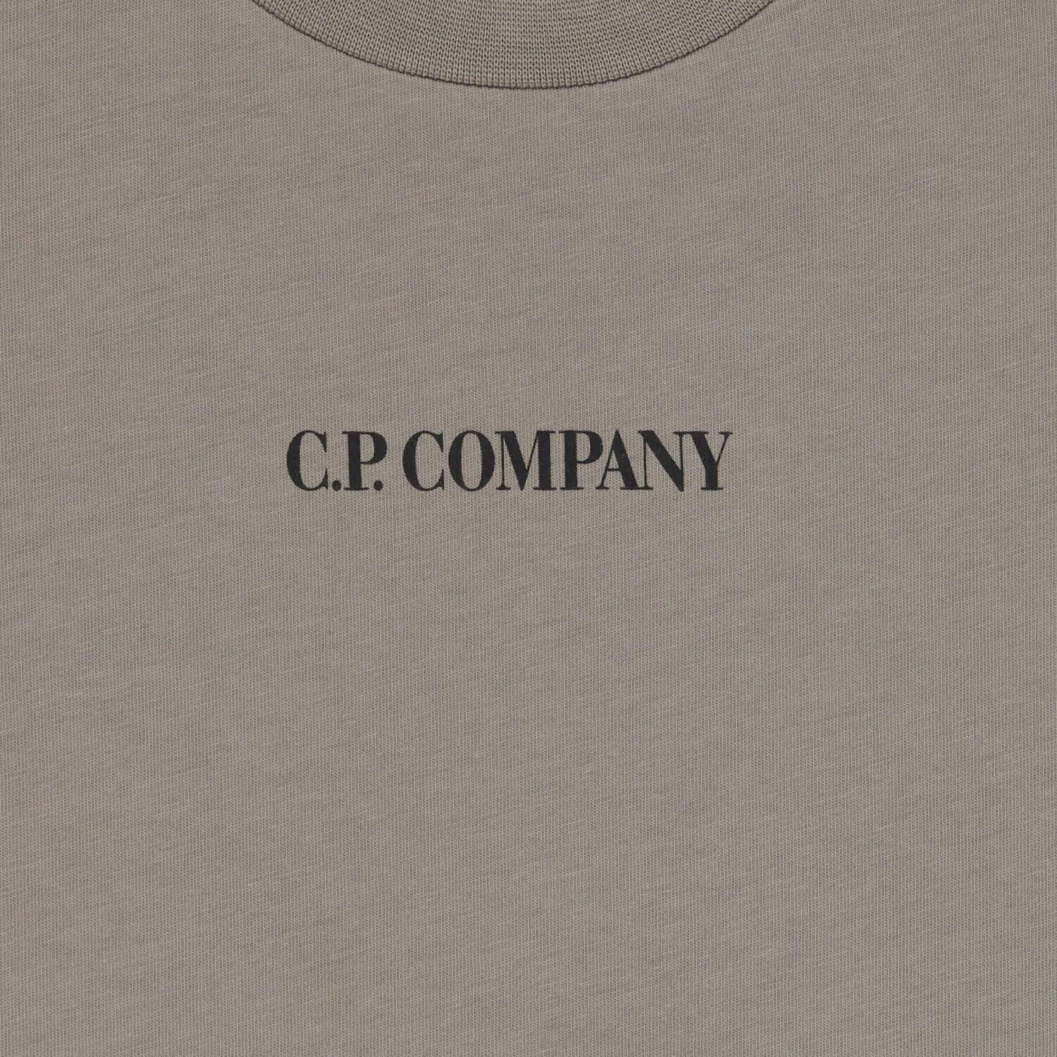 Boys Khaki Grey Logo T-Shirt , 3, hi-res