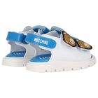 صندل اولاد تيدى بير باللون الابيض والازرق , 1, hi-res