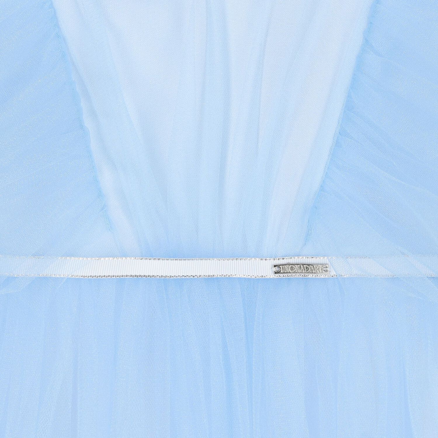 Girls Blue Ruffled Tulle Dress, 1, hi-res