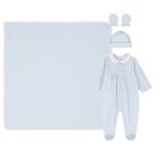 Baby Boys Blue & White Babygrow Gift Set, 2, hi-res