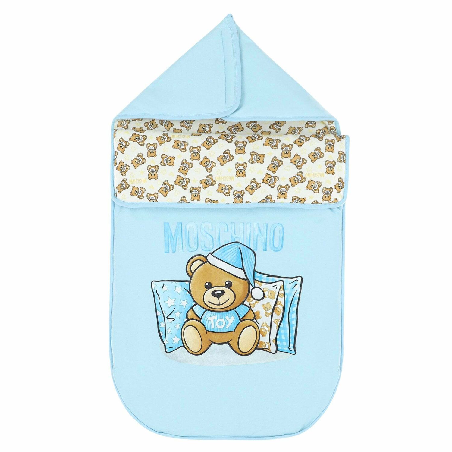 Blue Teddy Bear Logo Baby Nest, 1, hi-res