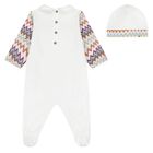 Baby Girls White Logo Babygrow Gift Set, 1, hi-res