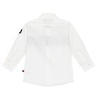 Younger Boys White Logo Shirt, 1, hi-res