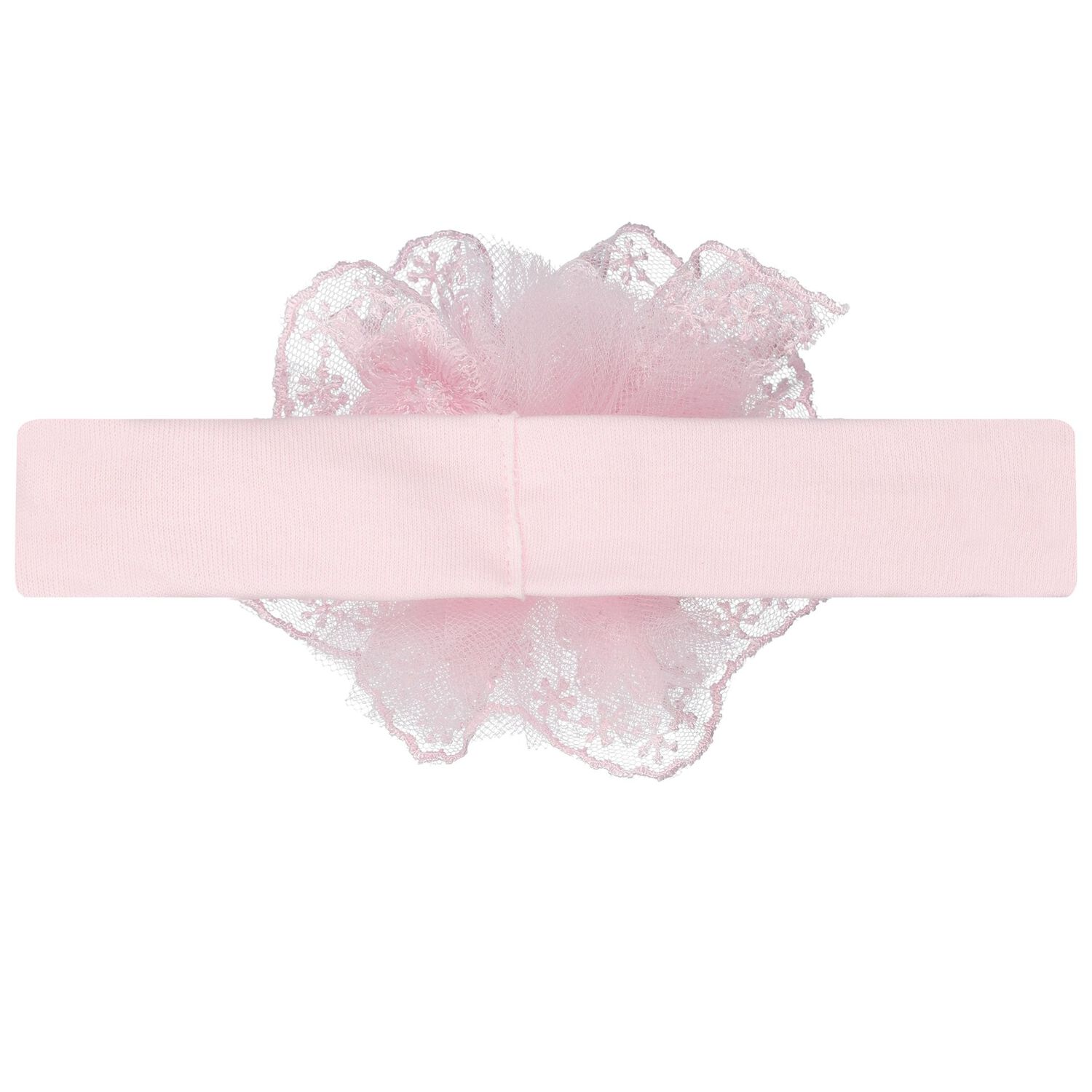 Baby Girl Pink Lace Tulle Babygrow & Headband Set, 1, hi-res