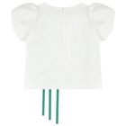 Girls White & Yellow Floral Skirt Set, 1, hi-res