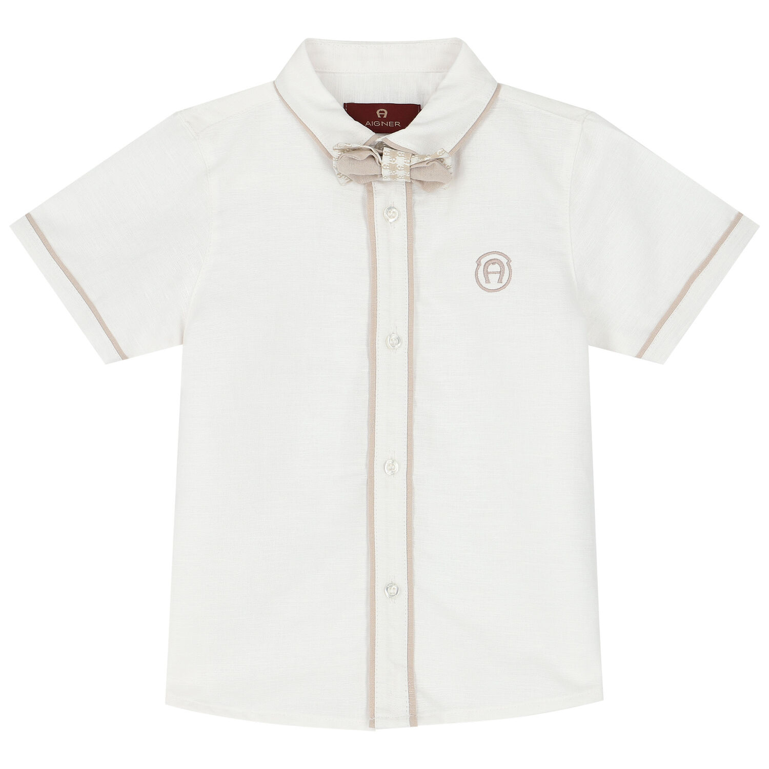 قميص بالشعار باللون الأبيض للأولاد, 1, hi-res