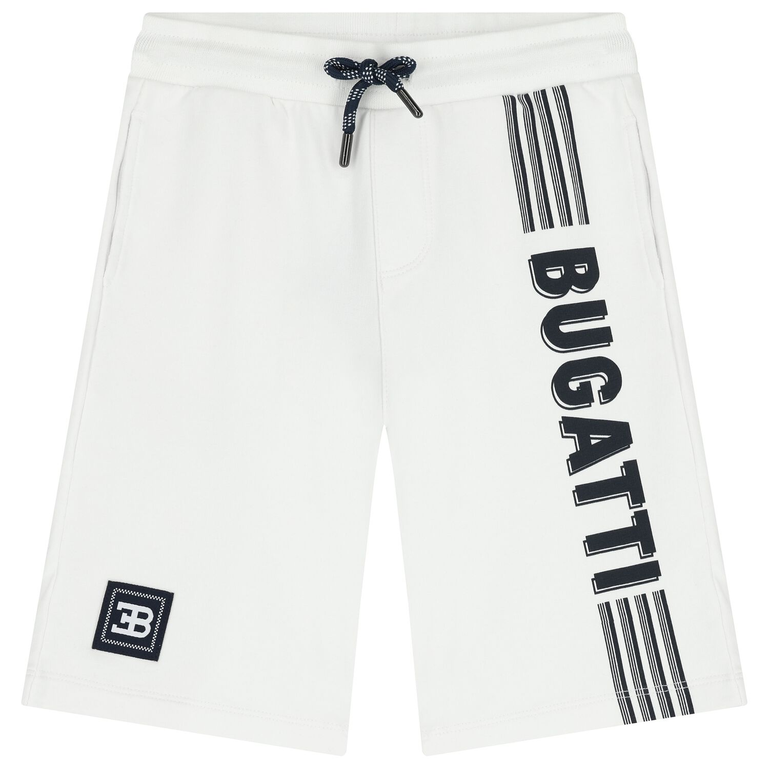Boys White Logo Shorts, 2, hi-res