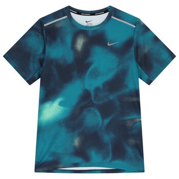 Boys Blue Logo Tie-Dye T-Shirt
