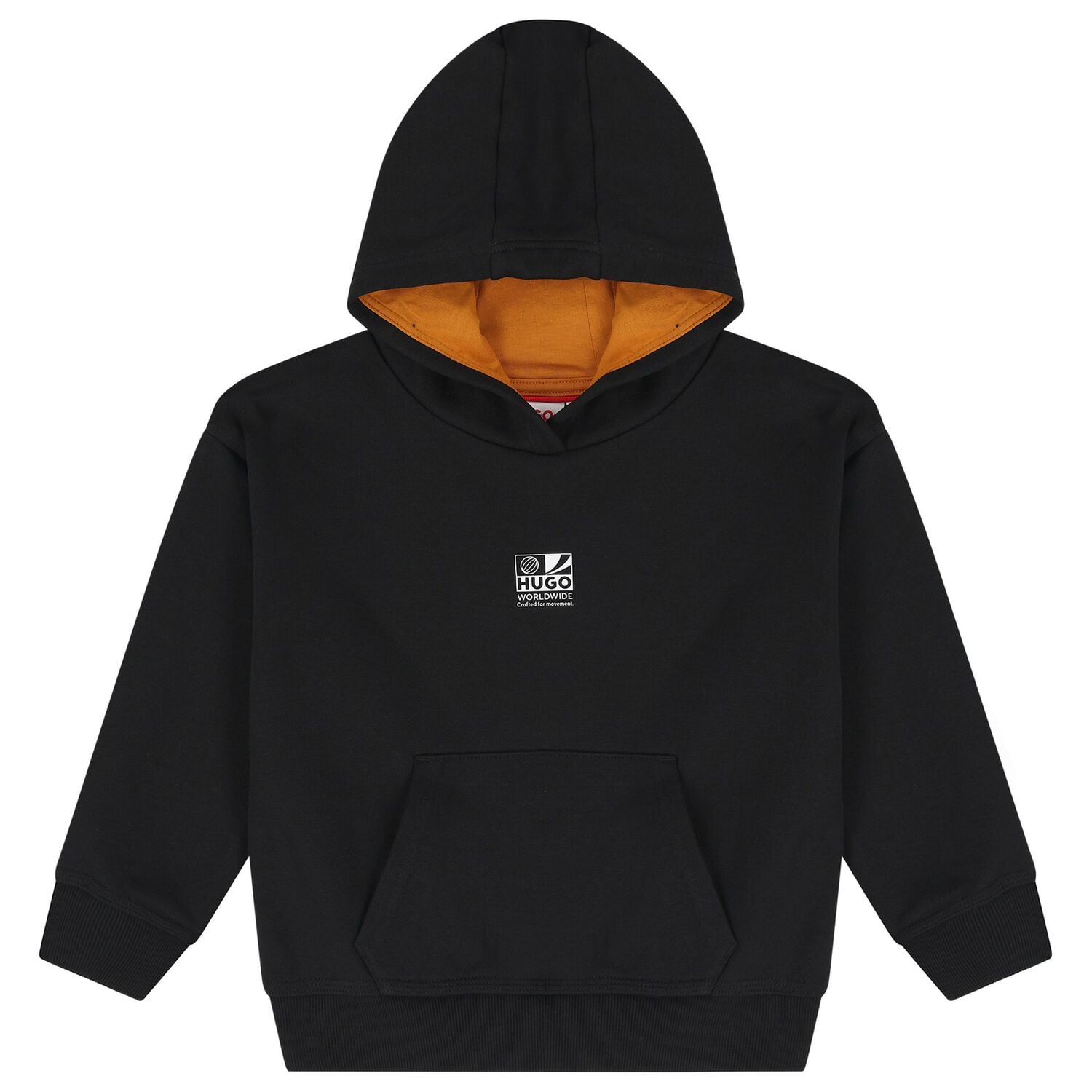 Boys Black Basketball Logo Hooded Top, 1, hi-res