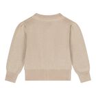Baby Girls Gold Bow Cardigan, 1, hi-res