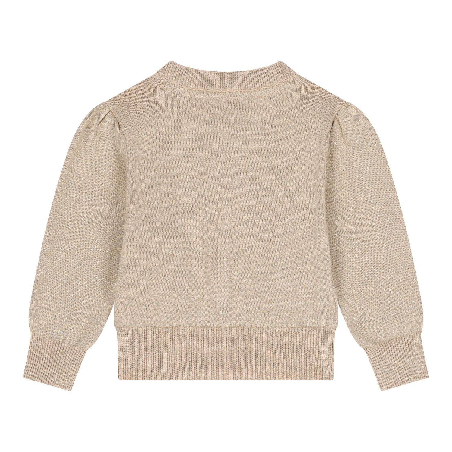 Baby Girls Gold Bow Cardigan, 1, hi-res