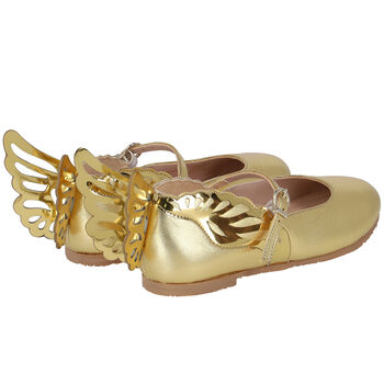 Girls Gold Ballerina Shoes