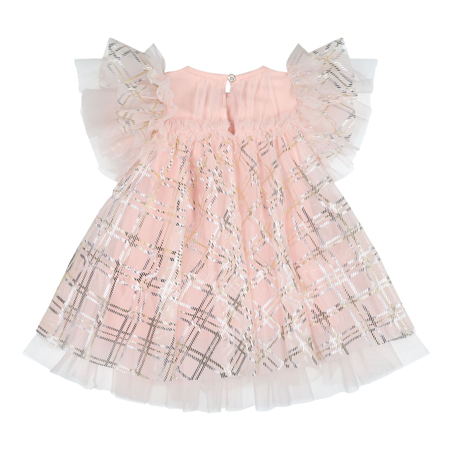 Baby Girls Pink Ruffle Tulle Marlowe Dress, 1, hi-res