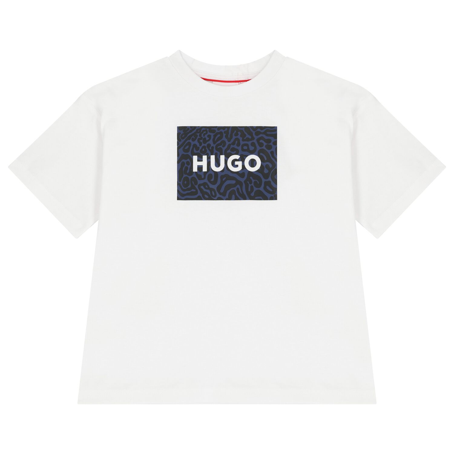 تيشيرت أولاد بالشعار باللون الأبيض, 1, hi-res