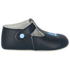 Baby Boys Navy Blue Pre Walker Shoes, 3, hi-res