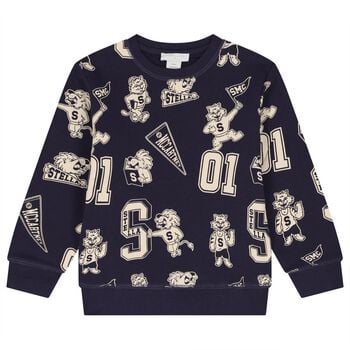 Boys Navy Blue Lion & Tiger Sweatshirt