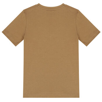 Boys Beige Logo T-Shirt