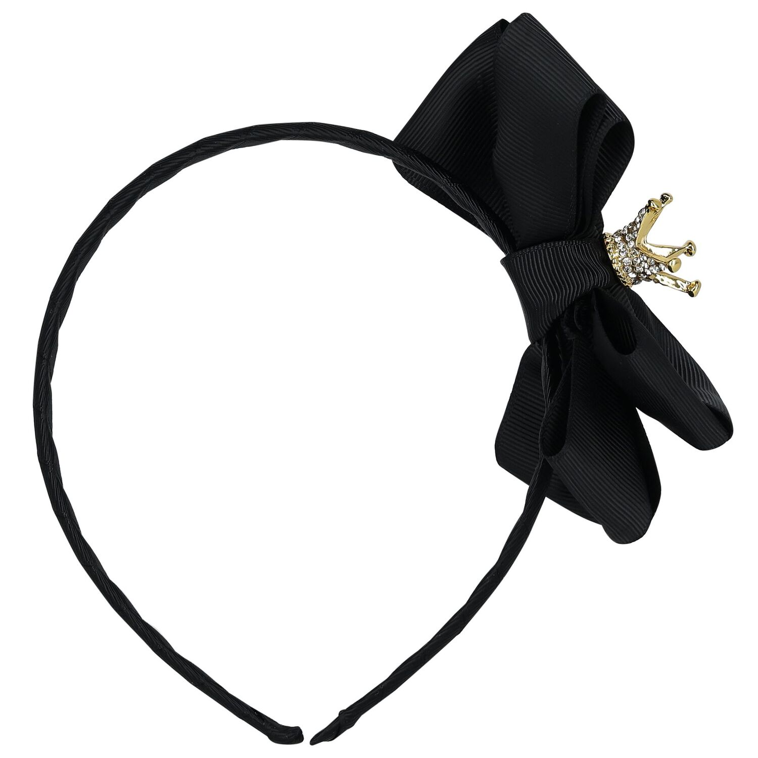 Girls Black Bow Headband, 5, hi-res image number null