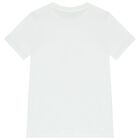 Boys White Graffiti Logo T-Shirt, 1, hi-res