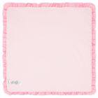 Baby Girls Pink Straberry Ruffled Blanket, 1, hi-res