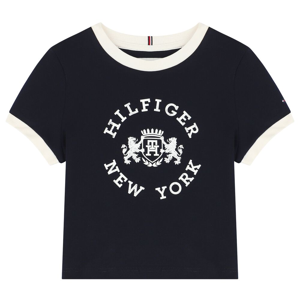 Tommy Hilfiger graphic logo T-shirt in navy