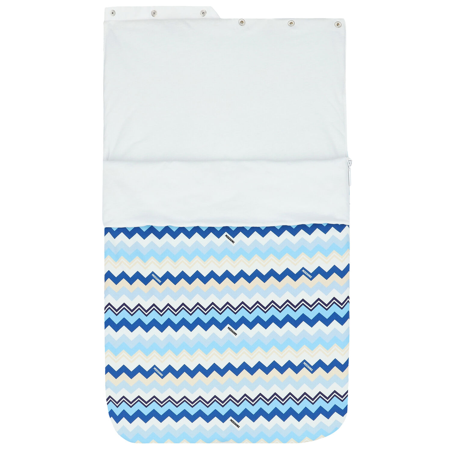 Blue & White Zigzag Baby Nest, 1, hi-res image number null