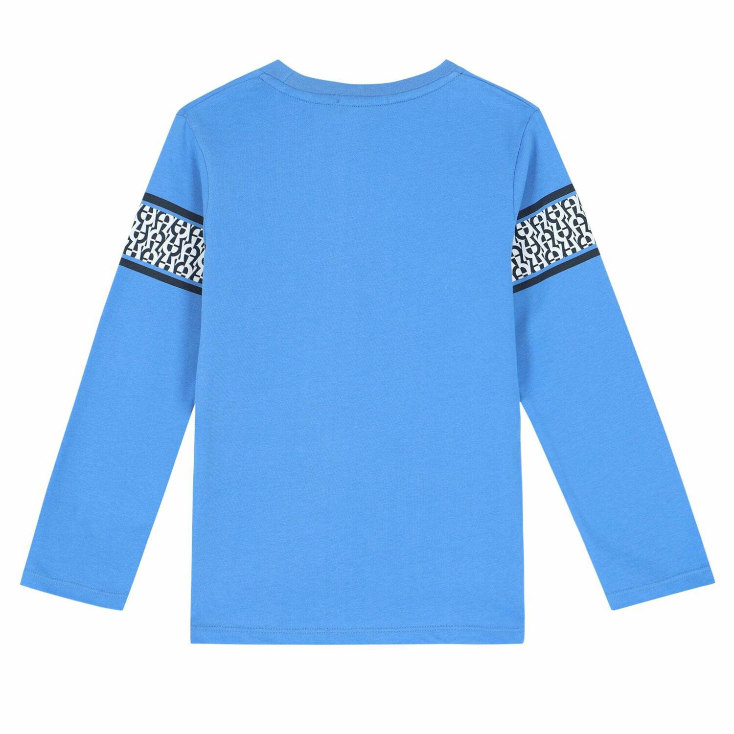 Boys Blue Logo Long Sleeve Top, 1, hi-res image number null
