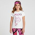 Girls White Pesci Logo T-Shirt, 1, hi-res